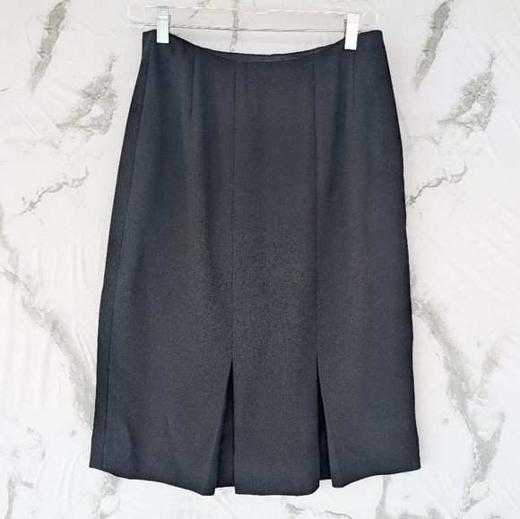 Carlisle Dresses & Skirts - Carlisle Women's Black Wool Pleated Lined Midi Skirt Size 6
